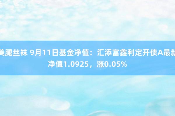 美腿丝袜 9月11日基金净值：汇添富鑫利定开债A最新净值1.0925，涨0.05%