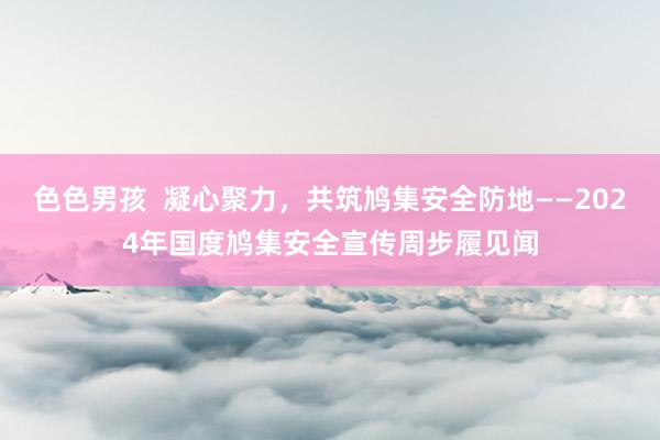 色色男孩  凝心聚力，共筑鸠集安全防地——2024年国度鸠集安全宣传周步履见闻