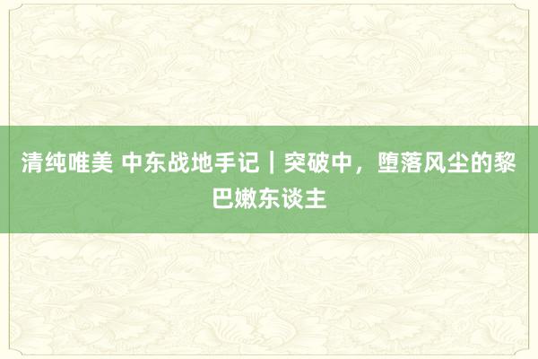 清纯唯美 中东战地手记｜突破中，堕落风尘的黎巴嫩东谈主