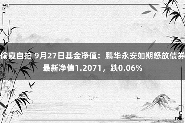 偷窥自拍 9月27日基金净值：鹏华永安如期怒放债券最新净值1.2071，跌0.06%