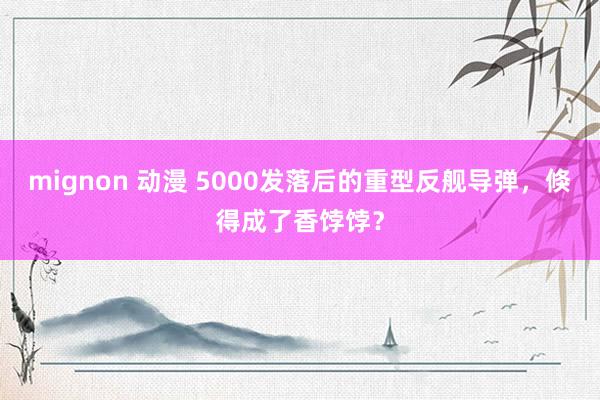 mignon 动漫 5000发落后的重型反舰导弹，倏得成了香饽饽？