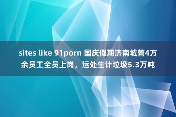 sites like 91porn 国庆假期济南城管4万余员工全员上岗，运处生计垃圾5.3万吨