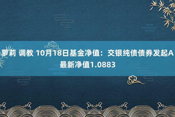 萝莉 调教 10月18日基金净值：交银纯债债券发起A最新净值1.0883