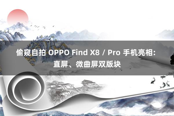 偷窥自拍 OPPO Find X8 / Pro 手机亮相: 直屏、微曲屏双版块