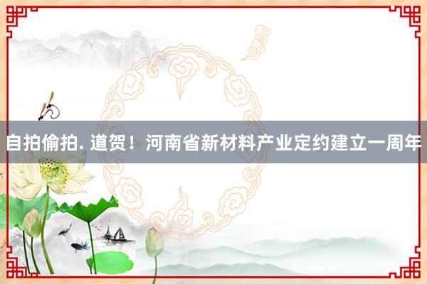 自拍偷拍. 道贺！河南省新材料产业定约建立一周年