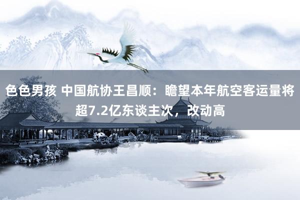 色色男孩 中国航协王昌顺：瞻望本年航空客运量将超7.2亿东谈主次，改动高