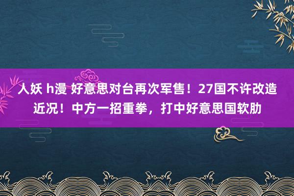 人妖 h漫 好意思对台再次军售！27国不许改造近况！中方一招重拳，打中好意思国软肋