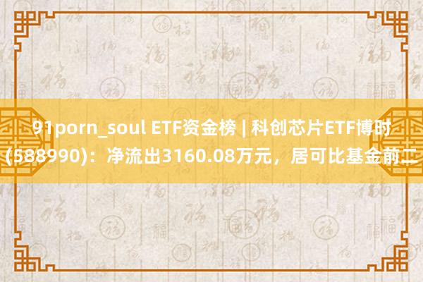 91porn_soul ETF资金榜 | 科创芯片ETF博时(588990)：净流出3160.08万元，居可比基金前二