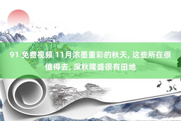 91 免费视频 11月浓墨重彩的秋天， 这些所在很值得去， 深秋隆盛很有田地