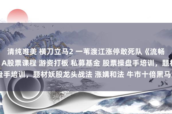 清纯唯美 横刀立马2 一苇渡江涨停敢死队《流畅涨停板系列》第二讲；A股票课程 游资打板 私募基金 股票操盘手培训，题材妖股龙头战法 涨媾和法 牛市十倍黑马大牛股龙头股