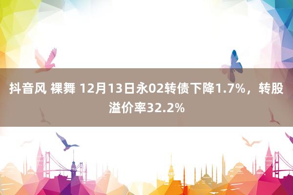 抖音风 裸舞 12月13日永02转债下降1.7%，转股溢价率32.2%