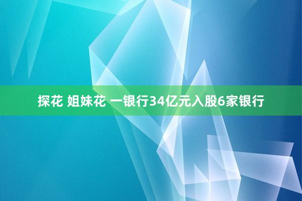 探花 姐妹花 一银行34亿元入股6家银行