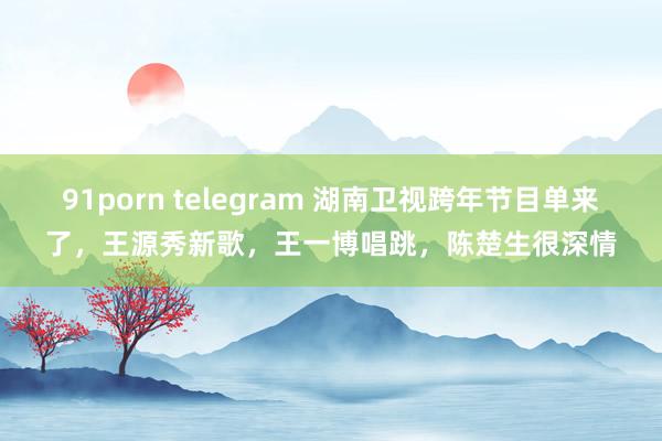 91porn telegram 湖南卫视跨年节目单来了，王源秀新歌，王一博唱跳，陈楚生很深情