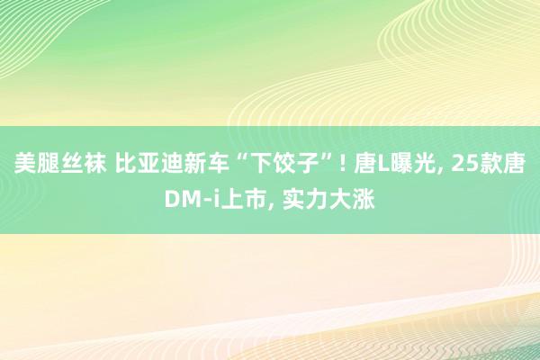 美腿丝袜 比亚迪新车“下饺子”! 唐L曝光， 25款唐DM-i上市， 实力大涨