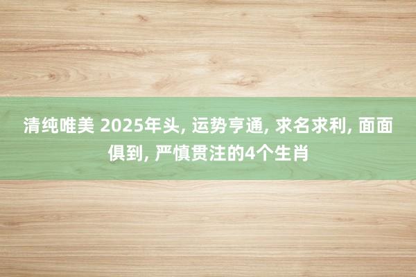 清纯唯美 2025年头， 运势亨通， 求名求利， 面面俱到， 严慎贯注的4个生肖