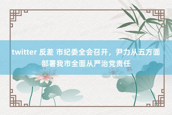 twitter 反差 市纪委全会召开，尹力从五方面部署我市全面从严治党责任